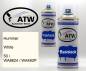 Preview: Hummer, White, 50 / WA8624 / WA492P: 400ml Sprühdose + 400ml Klarlack - Set, von ATW Autoteile West.